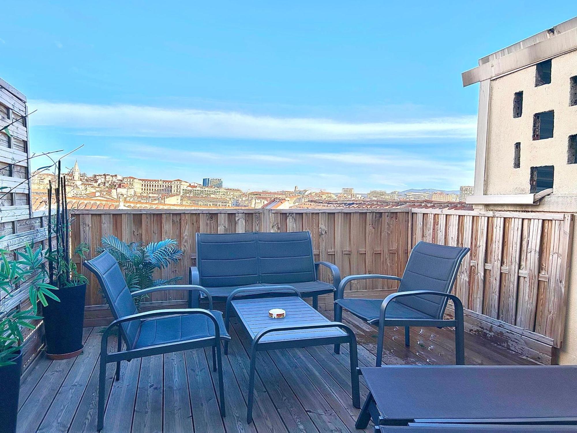 Honore - Rooftop Avec Vue - Appartement T3 Atypique Centre Ville Vieux Port Proche Opera Марсилия Екстериор снимка
